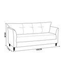 Ver imagem 4 de Sofá 3 Lugares Living para Sala Leblon 180cm Linho E03 - D’Rossi
