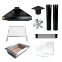 Ver imagem 1 de Kit Churrasqueira Gourmet 3 Águas Preta com Grelha Moeda 90cm