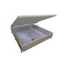 Cama Box Baú Universal Viúva Linho Clean (128x188x35) - Castor - 1