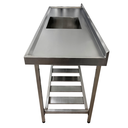 Ver imagem 7 de Pia Aço Inox Industrial 160x60x90 Cm Cuba Centralizada Nortinox