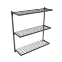 Ver imagem 1 de Conjunto Cremalheira 3 Prateleiras de Aramado Tela 94x100x28,5cm Comac - Preto