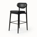 Ver imagem 2 de Banqueta Catarina Madeira Maciça Nobre com Assento e Encosto Estofados para Cozinha e Área Gourmet