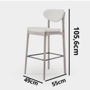 Ver imagem 7 de Banqueta Catarina Madeira Maciça Nobre com Assento e Encosto Estofados para Cozinha e Área Gourmet