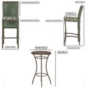 Ver imagem 2 de Mesa Bistrô 2 Banquetas Roma Corda Náutica Estofado 5 Trama Verde