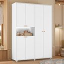 Ver mais imagens de Berço Americano Multifuncional Selena com Colchão Gazin com Guarda Roupa Vittoria 6 Portas Branco -