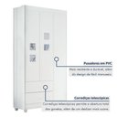 Ver imagem 7 de Quarto Bebê Guarda Roupa Cômoda Berço Life 4 Gavetas MDF Branco Tigus Móveis