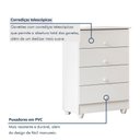 Ver imagem 2 de Quarto Bebê Guarda Roupa Cômoda Berço Life 4 Gavetas MDF Branco Tigus Móveis