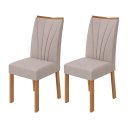 Ver imagem 1 de Cadeira Sala de Jantar Apogeu Kit 2 Un Amêndoa/boucle Bege - Lopas