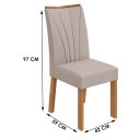 Ver imagem 3 de Cadeira Sala de Jantar Apogeu Kit 2 Un Amêndoa/boucle Bege - Lopas