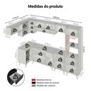 Ver imagem 3 de Armário de Cozinha Completa de Canto 465 Cm Preto Nice Madesa 04