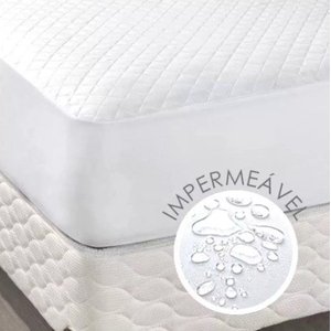 Capa de Colchão Impermeável Matelado Casal Padrão Branco