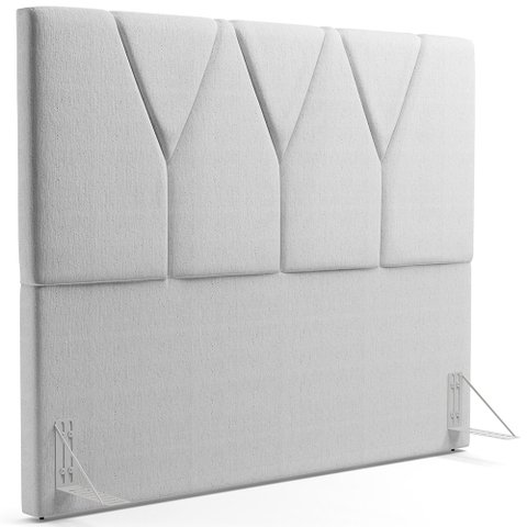 Cabeceira Cama Box Casal 140cm Aura Linho W01 Cinza - Mpozenato