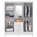 Ver imagem 5 de Cômoda Astral e Guarda Roupa Casal Capelinha Pérsia Branco Flex - Demóbile