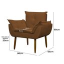 Ver imagem 6 de Kit Poltrona Recepção Pés Madeira Opala