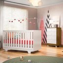 Ver imagem 1 de Quarto de Bebê com Berço Mini Cama e Cômoda Soft Life Tigus Baby