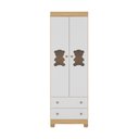 Ver imagem 7 de Guarda-roupa Infantil 62cm 2 Portas com Vidro e 2 Gavetas Fofura Multimóveis Mp4481 Madeirado/