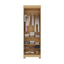 Ver imagem 5 de Guarda-roupa Infantil 62cm 2 Portas com Vidro e 2 Gavetas Fofura Multimóveis Mp4481 Madeirado/