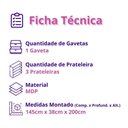 Ver imagem 5 de Armário Cozinha Naya 6 Pts 1gvt Nicho Decorativo Mobilihouse Cinamomo/cinza Acetinado