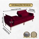 Ver imagem 2 de Sofá Cama Rivieira 2.70m - Vinho