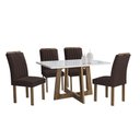 Ver imagem 2 de Conjunto Mesa Arizona 120cm com 4 Cadeiras Arizona Tampo Smart Plus com Vidro