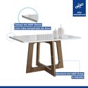 Ver imagem 3 de Conjunto Mesa Arizona 120cm com 4 Cadeiras Arizona Tampo Smart Plus com Vidro