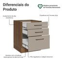 Ver mais imagens de Balcão de Cozinha Agata 3 Gavetas MDP 60cm Bege Madesa