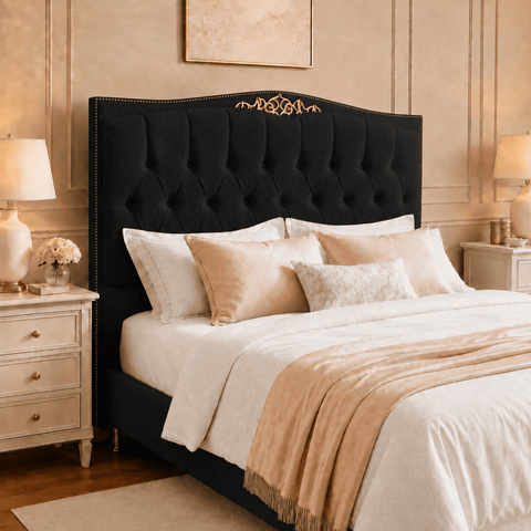 Cabeceira Greta 90cm Estofada Boucle p/ Cama Solteiro Quarto