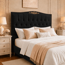 Ver imagem 1 de Cabeceira Greta 90cm Estofada Boucle p/ Cama Solteiro Quarto