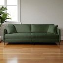Ver imagem 6 de Sofá Fixo 3 Lugares Veludo Premium 230cm Verde Ravi