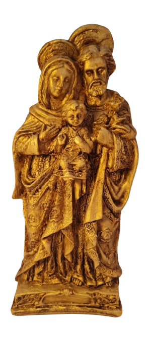 Sagrada Família Dourado Envelhecido - em Gesso