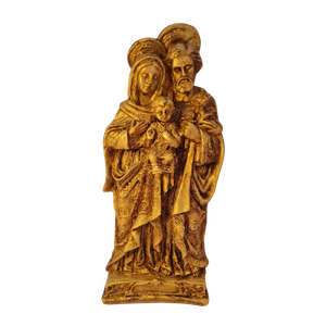 Sagrada Família Dourado Envelhecido - em Gesso