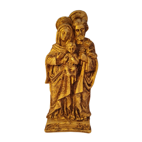 Sagrada Família Dourado Envelhecido - em Gesso