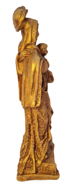 Sagrada Família Dourado Envelhecido - em Gesso - 5