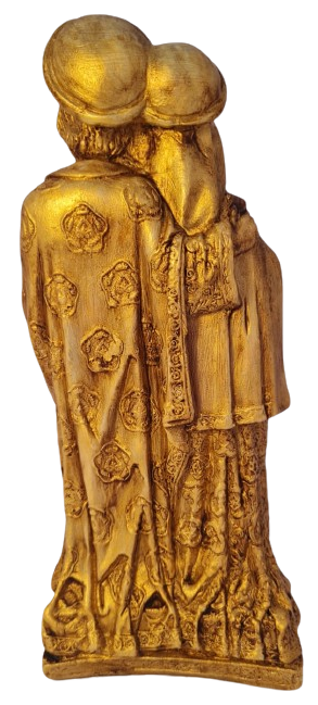 Sagrada Família Dourado Envelhecido - em Gesso - 7