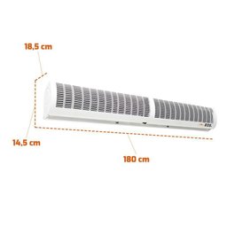 Cortina de Ar para Comércio e Escritório 180cm com Controle Remoto Monofásico Ca1218c 220v Eos - 2