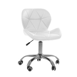Cadeira Office Eiffel Slim com Base Giratória e Ajustável - Branco