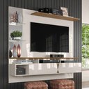 Ver imagem 1 de Painel Intense para Tv até 55'' Off White - Damasco Off White - Damasco