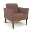 Ver imagem 3 de Kit 2 Poltronas Base de Madeira Fixa Castanho Marisa Veludo D03 - D'Rossi Rose