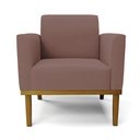 Ver imagem 4 de Kit 2 Poltronas Base de Madeira Fixa Castanho Marisa Veludo D03 - D'Rossi Rose