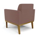 Ver imagem 5 de Kit 2 Poltronas Base de Madeira Fixa Castanho Marisa Veludo D03 - D'Rossi Rose