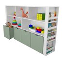 Ver imagem 3 de Organizador Infantil Brinquedos Adhara MDF 15mm 205cm Verde Woodcore