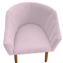 Ver imagem 2 de kit 04 Poltrona Julia Decoração Salão Cadeira Escritório Recepção Estar Amamentação Suede Rosa Bebê