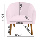 Ver imagem 5 de kit 04 Poltrona Julia Decoração Salão Cadeira Escritório Recepção Estar Amamentação Suede Rosa Bebê