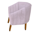 Ver imagem 3 de kit 04 Poltrona Julia Decoração Salão Cadeira Escritório Recepção Estar Amamentação Suede Rosa Bebê