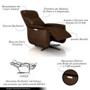 Ver imagem 3 de Poltrona do Papai Reclinável Power Elétrica Anakin Base Estrela Giratória Usb Couro Chocolate G76 -