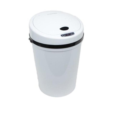 Lixeira Automática 9 Litros com Sensor de Abertura Grande para Banheiro e Cozinha Branca Luxo