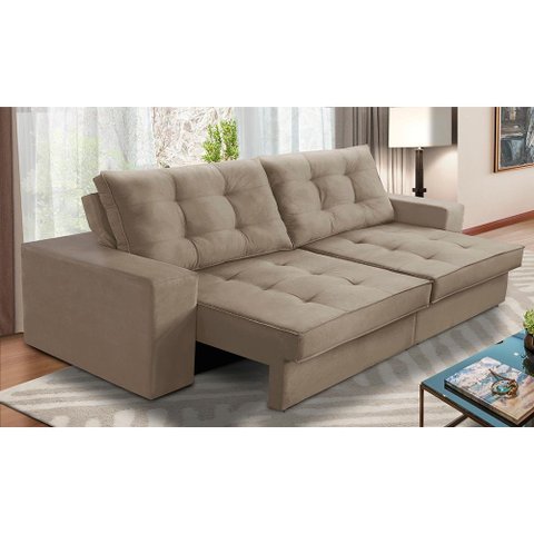 Sofá Retrátil e Reclinável 2 Lugares 1,50m com Molas Marcela Suede Adonai Estofados