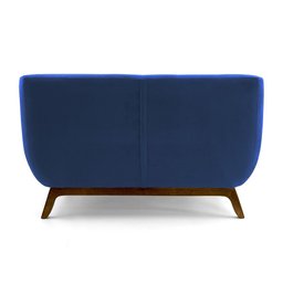 Sofá 2 Lugares Odeon D07 140cm Base Madeira Veludo Marinho - D'rossi Drossi - 3