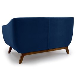 Sofá 2 Lugares Odeon D07 140cm Base Madeira Veludo Marinho - D'rossi Drossi - 5