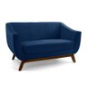 Sofá 2 Lugares Odeon D07 140cm Base Madeira Veludo Marinho - D'rossi Drossi - 1